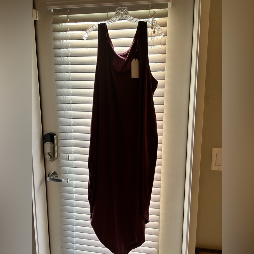 NWT Universal Standard Geneva tank dress in black cherry